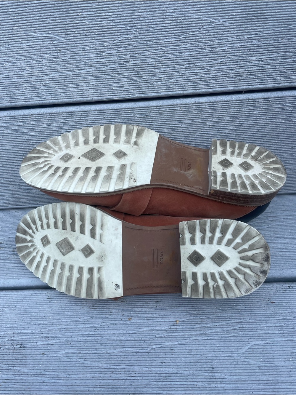 TOMS Mallory Hazel Loafers leather brown black women's 9.5 - Picture 7 of 7